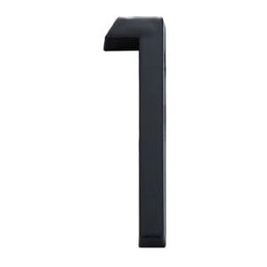 Huisbord deurnummer 10 cm ABS acryl cijferlabel 3D zwart 0 tot 9 nummer zelfklevend bord voor thuis brievenbus hotel adres deurlabel (kleur: nummer 1)