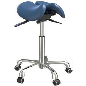 JAVYPPT Zadelkruk Split Stijl Zadelstoel Ergonomische zadelkruk met Rugleuning Verstelbare Zadelstoelen voor Ziekenhuis Laboratorium Kantoor Thuis (B)