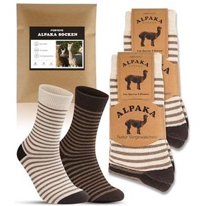 FORVEVO 4 paar alpaca-sokken voor heren en dames, warme wollen sokken, thermische wintersokken met alpacawol, wollige thermosokken voor koud weer, meerkleurig 01, 39-42 EU