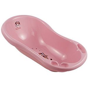 keeeper Ergonomisch babybad met afvoerplug, badje voor baby's, Mickey en Minnie Mouse, vanaf 0 tot 12 maanden, 84 x 49 x 29 cm, Maria, roze