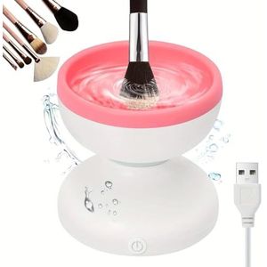 De Nieuwste Make-Up Kwastenreiniger Draagbare Elektrische Make-Up Kwastenreiniger Geschikt Voor Alle Make-Up Kwasten Dit Is Het Beste Cadeau Voor Make-Upliefhebbers,Wit