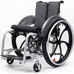 KXPSWGE Lichtgewicht Handmatige Rolstoel, Draagbare Sport Rolstoelen voor Volwassenen, Opvouwbare Transport Reizen Rolstoel, Snelle Release (A, Zitbreedte 42 cm/16,5 inch)