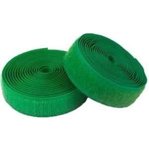 Nylon stof magische tape 20 mm magische tape kleurrijke bevestigingstape haak en lus tape kabelbinders naaien accessoires 2 cm 1 meter/paar nylon stoffen tapes (kleur: groen, maat: 20 mm)