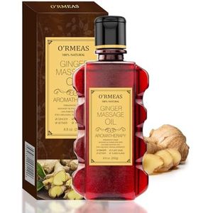 Gember Massageolie voor Verwarming en Ontspanning van Spieren.Massageolies voor Massage, Ideale Lichamsolie voor huidhydratatie voor Mannen en Vrouwen.massageolies voor date night 250ml