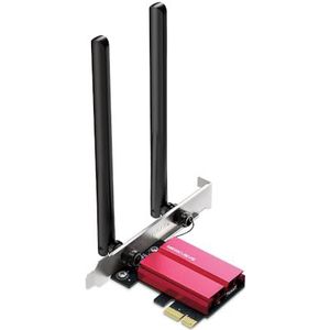 MERCUSYS MA86XE netwerkkaart PCLe AXE5400, Wi-Fi 6E met Bluetooth 5.2, drieband, 6GHz/5GHz/2,4GHz, compatibel met Windows 11 en 10, MU-MIMO, OFDMA, WPA3-encryptiestandaard