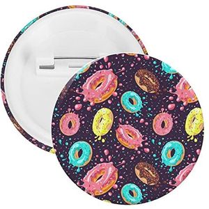Donuts Ronde Knop Broche Pin Leuke Blik Badge Gift Kleding Accessoires Voor Mannen Vrouwen