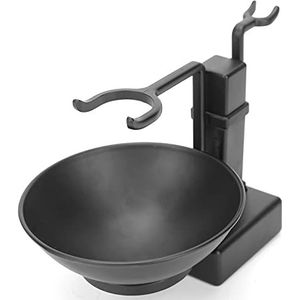 Scheerborstelhouder Schaal, Scheerzeepschaal Roestvrijstalen Zeepschaal Scheerborstelhouder Zwart voor Heren