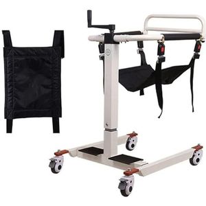 Patiëntenlift voor gehandicapte personen voor thuis, transferstoel, rolstoellift, transportstoel douchestoel met zacht kussen en toiletbril, Home Shifter voor verpleegkundige verlamde ouderen - houdt