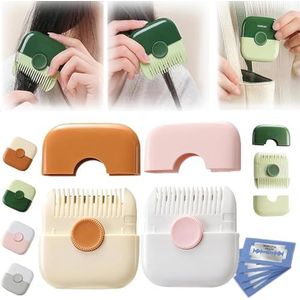 XINGKALONG Tondeuse / kam voor kinderen, 2-in-1 dubbelzijdige haartrimmer met stofdichte hoes, verstelbare handmatige kam, vervangbare messen voor dunner worden, knippen en stylen van haar (2 stuks C+