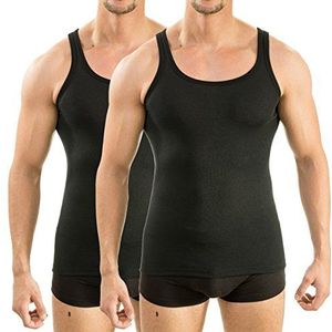 HERMKO 63000 2-pack Functioneel heren onderhemd (meer kleuren), Größe Herren:10 (XXXXL), Farbe:schwarz