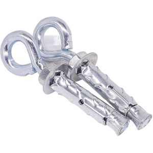 Uitbreidingsschroeven, Open bekerhaak expansiebout 2-delige hijsring expansiebout RVS ring hijs expansie oogbout bout schroef plafondhaak zware bouten bevestiging(8x100mm)