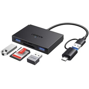 UGREEN - 4 in 1 SD-kaartlezer - USB C & USB 3.0 - Kaartlezer met SD en TF