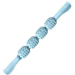Yoga Vier Roller Been Spier Ontspanning Fitness Benen Terugrollen Fascia Vrouwelijke Handmassage Wolfsbane Stick (Size : Blue 4-wheeled vibrator)