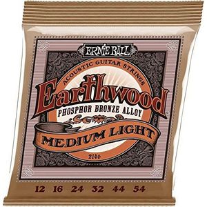 Ernie Ball 2146 Earthwood Medium Licht Akoestische Fosforbrons String Set (12-54) (Nieuwe Versie)