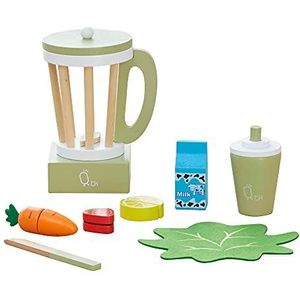 Teamson Kids Houten Speelkeuken Accessories - Blender - 13 Stuks - Kinderspeelgoed - Groen