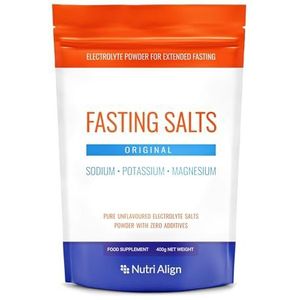 Nutri-Align Vastenzout Elektrolyten Poeder | 400g Natrium Kalium Magnesium Elektrolyten | Niet-Gearomatiseerde Elektrolyten | Suikervrij en Zonder Vulmiddelen | Vervaardigd in het Verenigd Koninkrijk