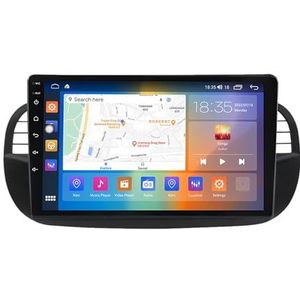 Android 13.0 Radio 2 Din Auto Stereo 9"" Touchscreen Autoradio Voor Fiat 500 met Bluetooth/wifi/GPS Navigatie/FM Radio/Stuurwielbediening/AHD Omgekeerd Beeld (Color : B, Size : M400S(4G+64G))