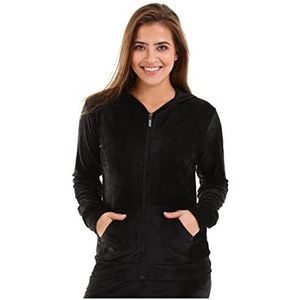 nolihoo - Huispak - Zwart - 2-delig - Velours - Trainingspak