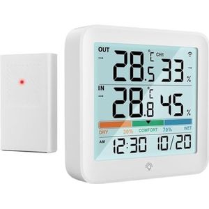 LCD Digitale Thermometer Hygrometer Binnen Buiten Temperatuur Vochtigheid Meter Temperatuur En Vochtigheid Sensor Kantoor Thuis