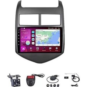 Android Double Din Car Stereo 9 Inch Touchscreen Autoradio Autotoebehoren Multimedia Stuurwielbediening met Navigatie Plug And Play Voor Chevrolet Aveo 2 Sonic T300 2011-2013(M100S WIFI 1G+16G)