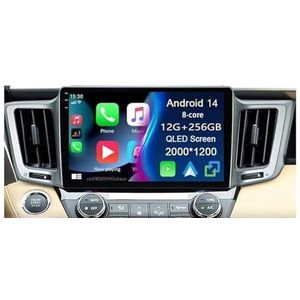 Android 14 Autoradio Compatibel met Toyota RAV4 XA40 2012-2019 Carplay Android Auto Qualcomm Autoradio Multimediaspeler(8G-128G CAM)