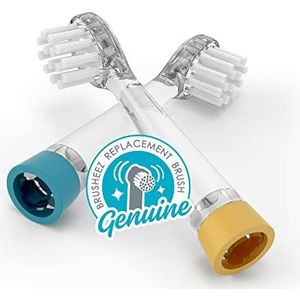 Little Brusheez® Set van 2 vervangende opzetborstels - veilige en zachte elektrische opzetborstels voor kinderen van 1-3 jaar (Sonic Toothbrush (Rex The Dinosaur)