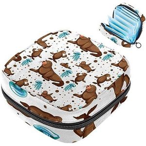 MUOOUM Opbergtas voor maandverband, zeeschildpad sterren menstruatiecup zakje, draagbaar maandverband opbergzakken vrouwelijke menstruatie eerste menstruatie tas voor tienermeisjes vrouwen dames,