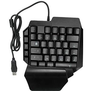 5V-toetsenbord Eenhandig ABS 7-kleuren achtergrondverlichting Computeraccessoires met USB-kabel voor gaming(F6 toetsenbord)