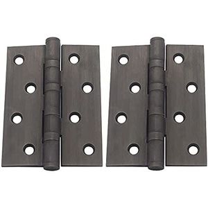 Scharnier Lange Kast Poort Kastdeur Vouwen Butt Scharnieren Tone Meubelbeslag Deurscharnier, 5 inch, 2 stuks, Goud (Color : Black)