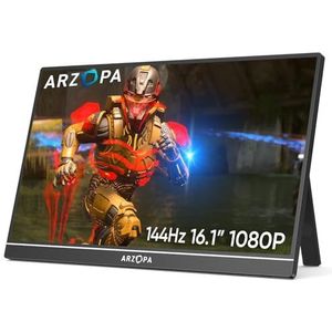 ARZOPA - Z1FC - Draagbare Monitor - 16,1 inch - 144HZ - 1920×1080 FHD - Oogbescherming