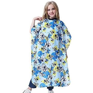 KaHot Kapsel Salon Kappers Cape voor Kinderen Kind Styling Polyester Smock Cover Waterdichte Shampoo & Snijden Huishoudelijke Capes met Snap Sluiting, 31 ""× 47"" (Piraat)