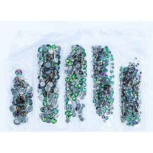 Strass Applicator Ijzer-op Wand Warmte-fix Tool Gun Gemengde Grootte Hot Fix Steentjes Glas Decoretion-Groene Vulkaan