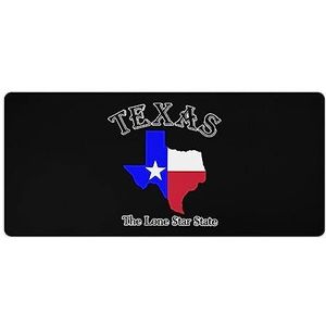 Texas, The Lone Star State Desk Mat Grote Gaming Muismat Antislip Rubber Base Waterdichte Desktop Schrijven Pad Protector