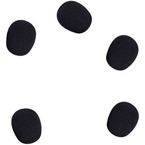 5 Stuks Mini-size Lapel Headset Microfoon Windscreen, Zwart