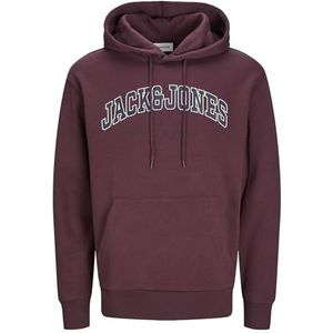 JACK & JONES Capuchontrui voor heren, plussize met, Vineyard Wine, 5XL