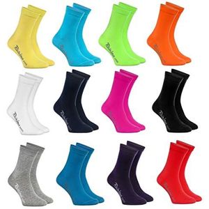 Rainbow Socks - Jongens en meisjes - katoenen sokken - 12 paar - meerkleurig - maat, 12 x meerkleurig, 30-35
