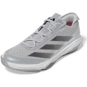 adidas Adizero Impact Silver Speed Turf Baseball Sneakers voor heren, Zilver Metallic Zwart Grijs, 49 1/3 EU