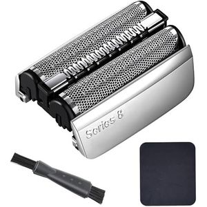 Scheerkop voor Braun Series 8, compatibel met Braun S8 83M, reservekop voor elektrisch scheerapparaat voor heren, aluminiumfoliesnijder, reservekop met reinigingsborstel en reinigingsdoek