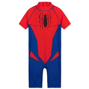 Marvel Spiderman Avengers-zwempak voor kinderen, eendelig, korte mouwen, badmode, 3-10 jaar, rood/blauw, 4-5 jaar