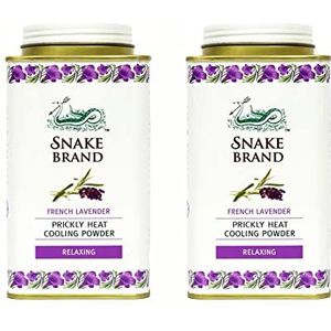 SNAKE BRAND - Prickly Heat Cooling Body Poeder - Lavendel - 140g - Pack van 2