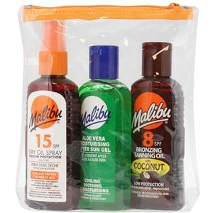 Malibu Travel Pack SPF15 SPF8 Balsems + Gel na zonnebaden