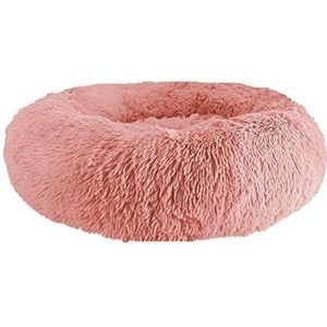 Hondenmand Hondenbed Huisdier Kussen Voor Samll Grote Hondenhuis Kat Kalmerende Bed Wasbare Kennel Sofa Honden Benodigdheden Huisdierbed (Color : Leather pink, Size : Diameter 70cm)