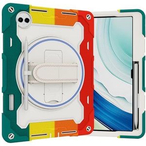 Tablet PC-hoes Kinderhoes compatibel met Huawei MatePad Pro 13,2 inch 2023, elastische beugel met meerdere hoeken + 360 ° verstelbare draaibare handriem Drie-in-één onbreekbare schaal, valbestendig, s