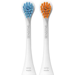 Curaprox Hydrosonic Opzetborstels Rainbow Sensitive Duo – Voor Zachte Tandvleesverzorging en Dagelijkse Reiniging | Blauw/oranje, 2-pack | Compatibel Met Alle Curaprox Sonic-modellen