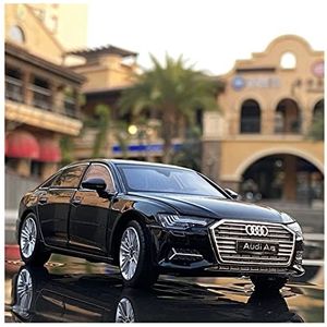 Schaal afgewerkte modelauto 1/32 Voor AUDI A6 Simulatie Gegoten Legering Model Auto Geluid Licht Speelgoed Voertuig Kids Kerstcadeau Miniatuurreplica-auto (Color : Black)