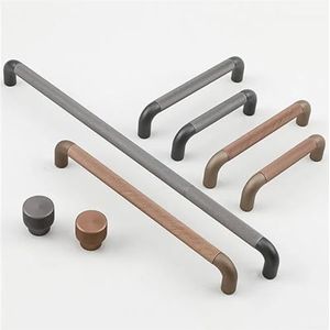 LIANKUOD Licht luxe Scandinavische koffie aluminium kast lade handgrepen kledingkast schoenenkast deur trekt dressoir knoppen hardware 1 stuk (kleur: grijs 96 mm)