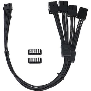 PCIE 5.0 16Pin Mouwen Kabel voor RTX 3090Ti & 4080 4090, Mannelijk naar 3x8Pin (6+2) Vrouwelijke Power Extension, Compatibel met Videokaart