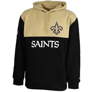 New Era New Orleans Saints Hoody NFL American Football capuchontrui heren dames, Saints-beige-zwart, XL