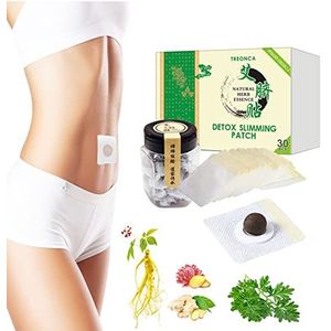 30 stuks perfecte detox afslankpatch, effectieve oude remedie gezonde detox afslankende buikpellet, kruidenafslankende buikpellets, bijvoet navelsticker (30 stuks)