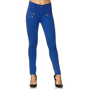 Elara Dames Stretchbroek Skinny Fit Jegging Chunkyrayan Blauw 1186-16 Royal Blue 40